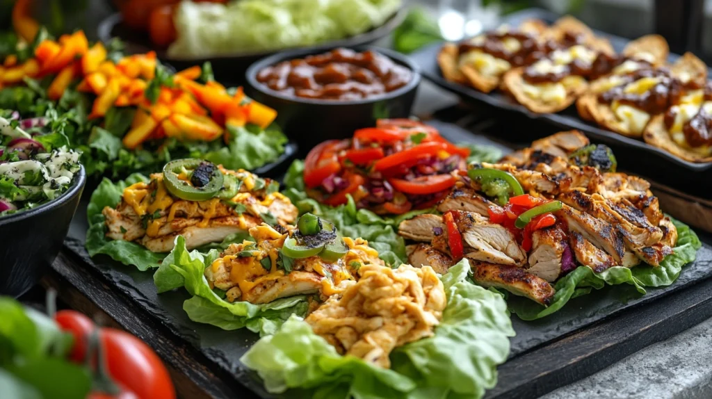 ious Chicken Philly Cheesesteak variations served on a platter.