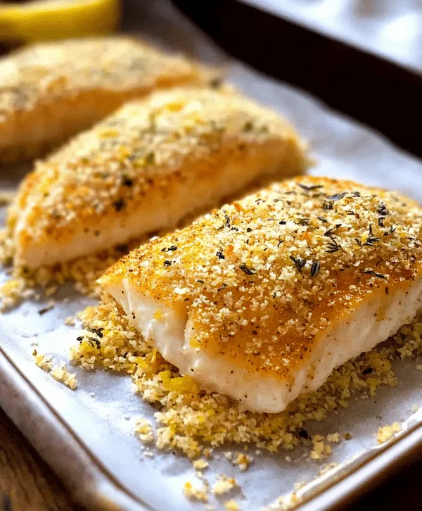 Crunchy Lemon Herb Baked Rockfish