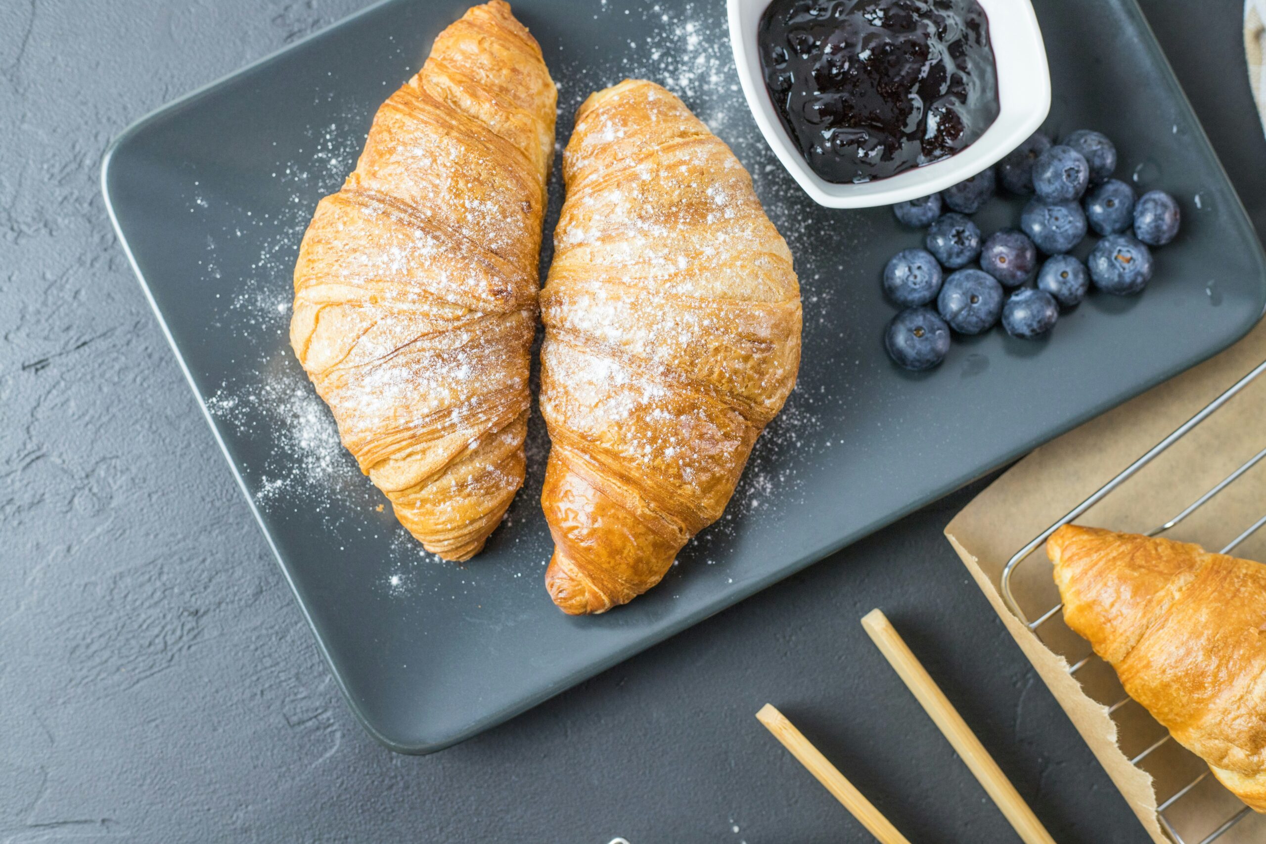 golden-brown croissants