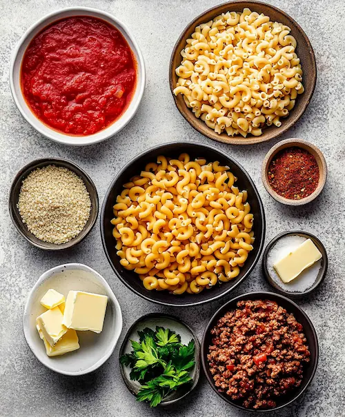 Homemade Beefaroni Ingredients