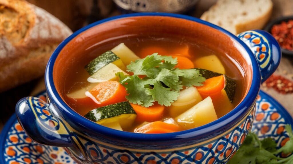 Bowl of vegetable soup