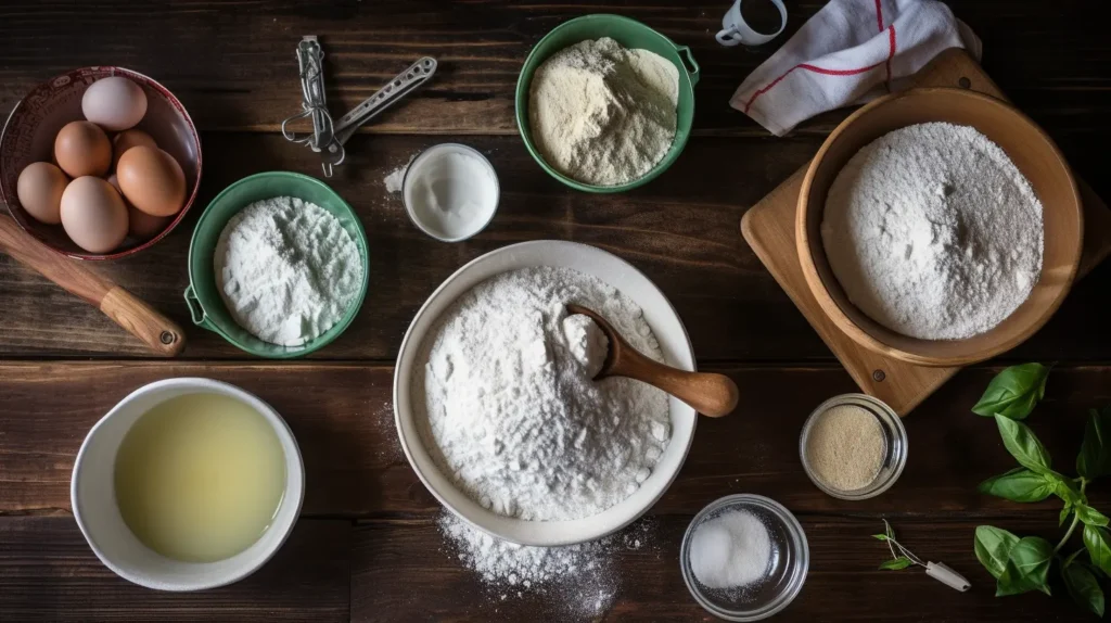 Ingredients for egg white burger buns