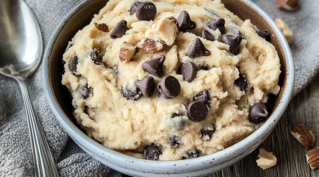 Bowl of protein cookie dough