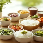 Traditional Korean Breakfast Spread