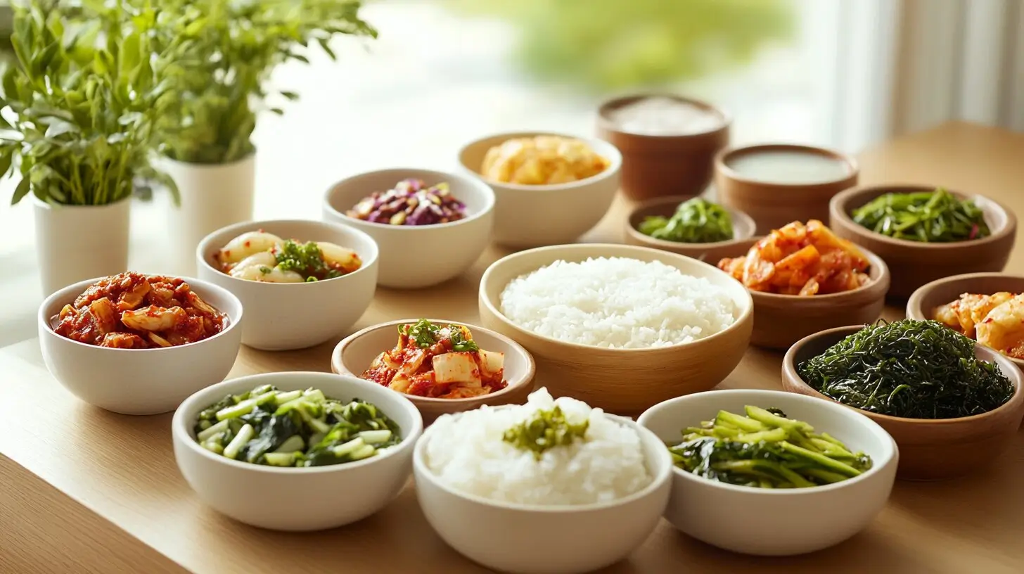 Traditional Korean Breakfast Spread