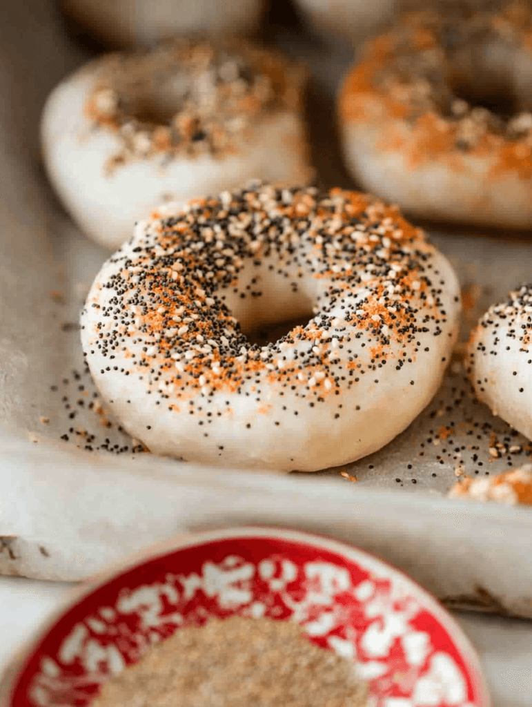 Freshly Shaped Raw Bagels